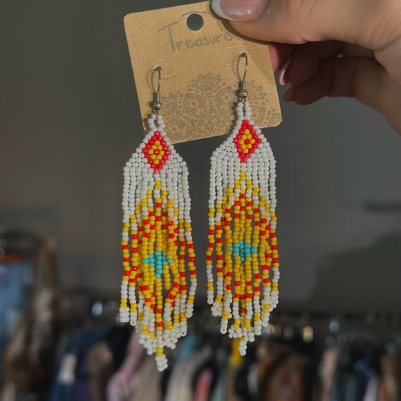 Beaded Fringe Earrings - Picture 1 of 1